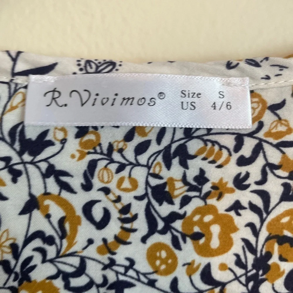 R Vivimos Romantic Cottagecore Prairie  Boho Festival Dress Size Small - Picture 3 of 13